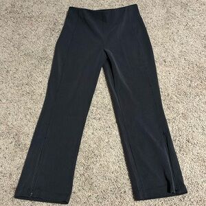 Lululemon Ribbed Softstreme Zip-Leg High-Rise Cropped Pant 25" black size 8